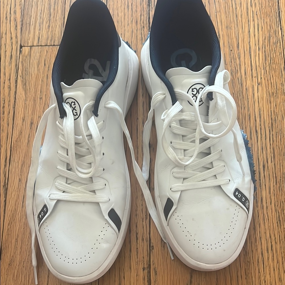 G/FORE White and Navy Golf Shoes